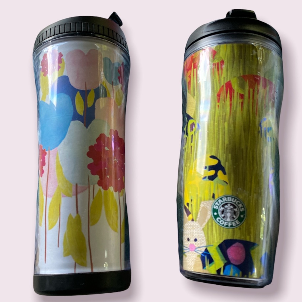 Starbucks set of 2 spring thermal travel tumblers